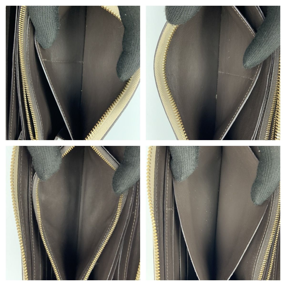 Louis Vuitton Portefeuille Comet L-Shaped Zipper Long Wallet M63104 Beige