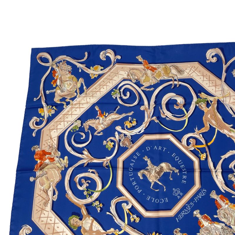 Hermes Scarf Silk Carre 90 Ecole Portugaise D'art Equestre Portuguese Equestrian