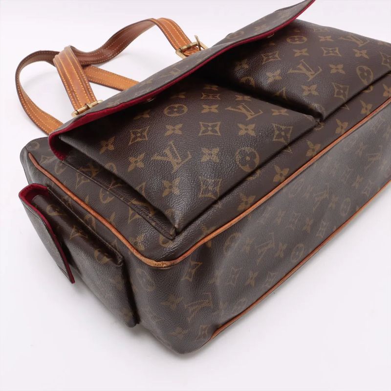 Louis Vuitton Monogram Multipuri Cité M51162 Leather Tote Bag Shoulder Hand
