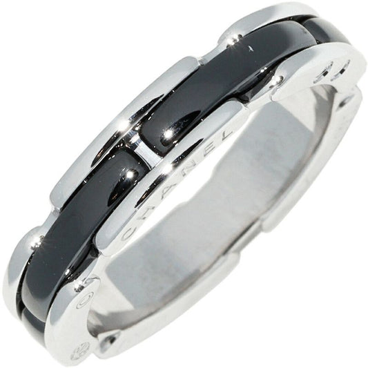 Chanel Ring 18K White Gold Black Ceramic J12 Ultra Collection Ring Small Model