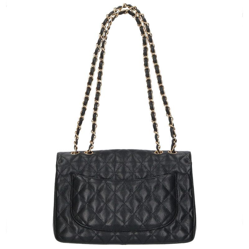 Chanel A28600 Deca Matelasse 30 Caviar Skin Single Flap Shoulder Bag Women 30