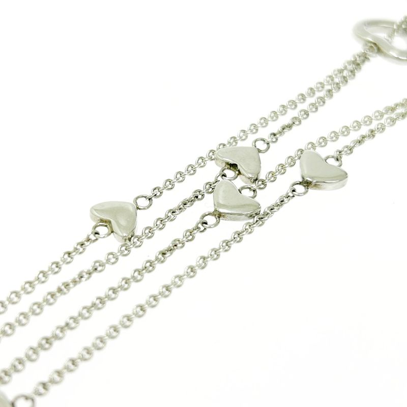 Tiffany & Co Silver Heart Link Lariat Necklace 8.6g 925 Engraved 463787 Necklace