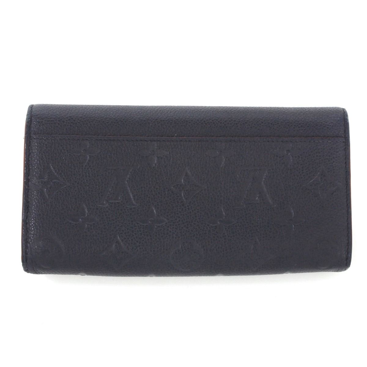 Louis Vuitton Monogram Empreinte Portefeuille Sarah Marine Rouge Long Wallet