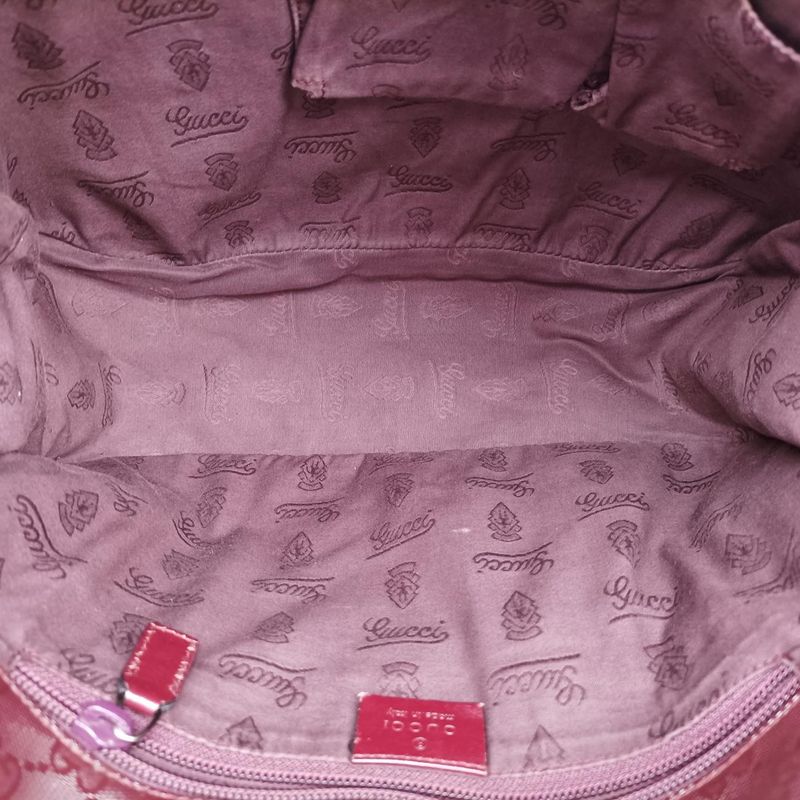 Guccigg Plus Messenger Wine Red PVC Coated Canvas 201732 I7033049