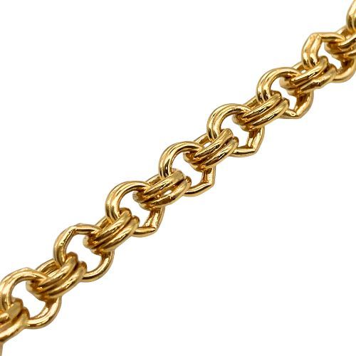 Christian DIOR Necklace Plated Metal Plated Metal CD Logo Stone Gold