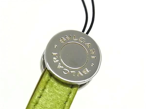Bvlgari Leather Strap Charm Men's Women's Light Green Ax0927