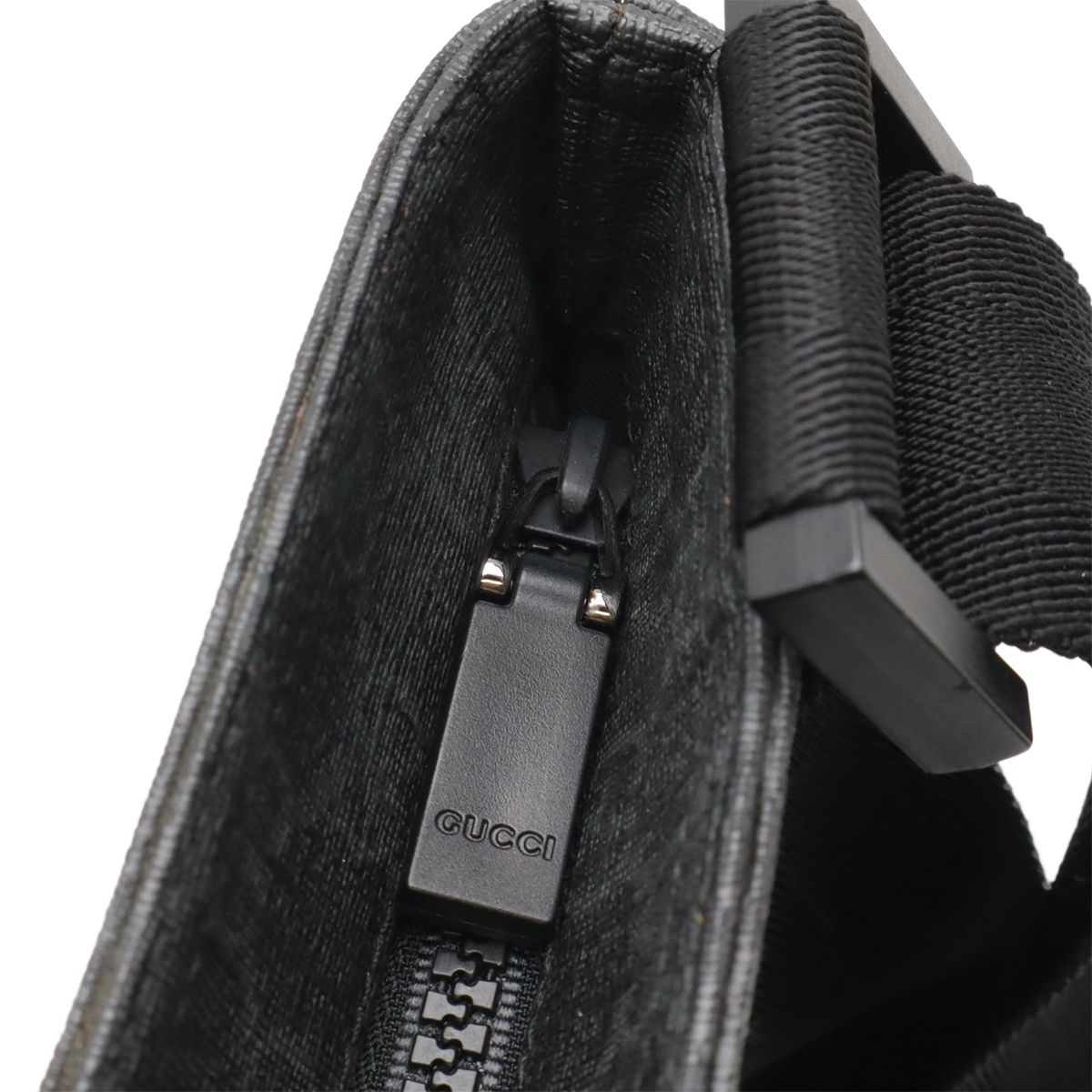 Gucci GG Plus GG Supreme Shoulder Bag Crossbody Shoulder PVC Leather Black