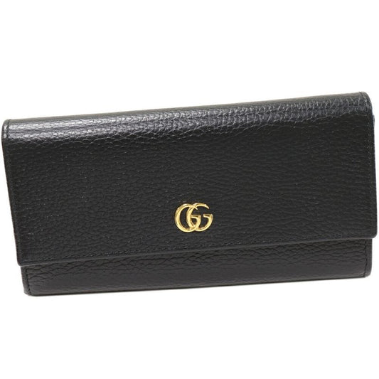Gucci Long Zipper Wallet With Coin Purse GG Marmont Continental Wallet In Calf