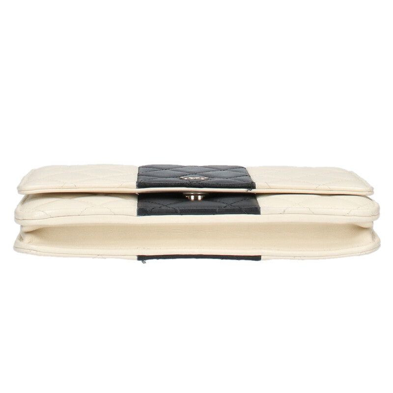 Chanel Ap0250 Chain Wallet Bicolor Lamb Skin Chain Shoulder Bag Women