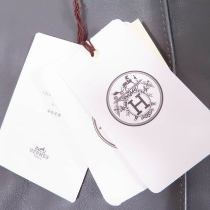 Hermes 2021 Lamb Leather Shorts With D-can Bottoms Gray 38 Made In Italy