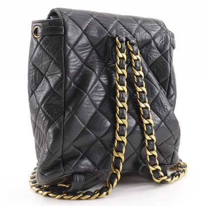 Chanel Matelasse Vintage Lambskin Black Women's Backpack/daypack