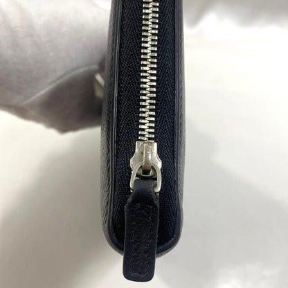 Balenciaga Round Zipper Long Wallet Black Everyday Wallet Leather