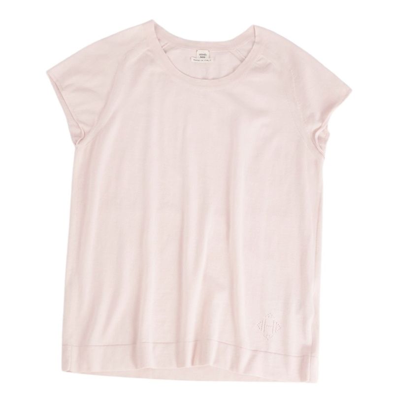 Hermes Knit Sweater French Sleeves H Logo Cot