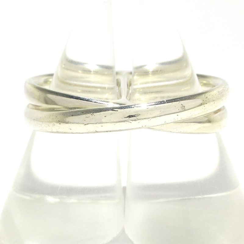 Hermes Ring Double Ring Chaine D'ancre Punk Silver