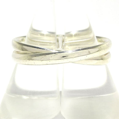 Hermes Ring Double Ring Chaine D'ancre Punk Silver