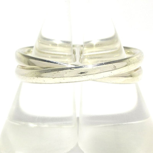 Hermes Ring Double Ring Chaine D'ancre Punk Silver