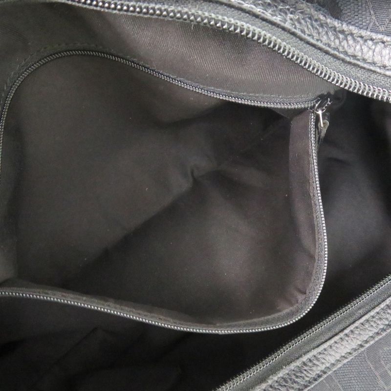 Gucci Horsebit Pattern 211523 Canvas Black Shoulder Bag Black 1563 Gucci