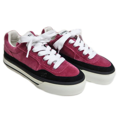 Chanel Sneakers - G45208 Size 38 23B Velvet Pink Purple Ladies Women's