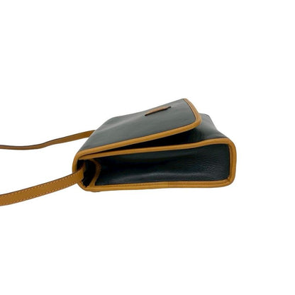 Celine Vintage Triomphe Logo Leather Shoulder Bag Pochette