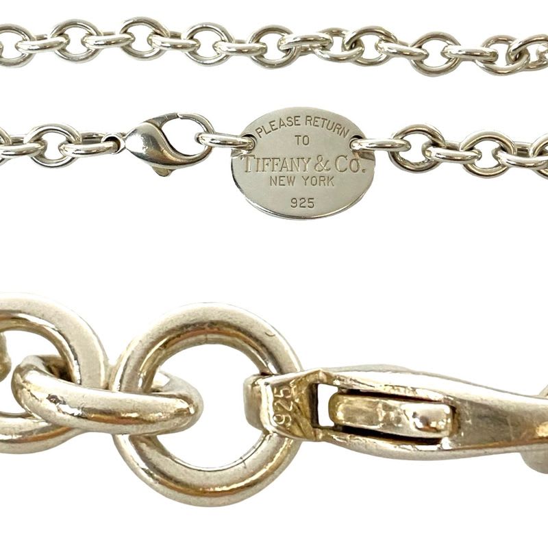 Tiffany & Co Return To Oval Necklace Silver 925 Chain Pendant