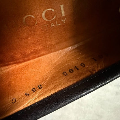 Gucci Horsebit Loafers Leather Black Gold Hardware 35 1 2 22.5cm (8.86in)