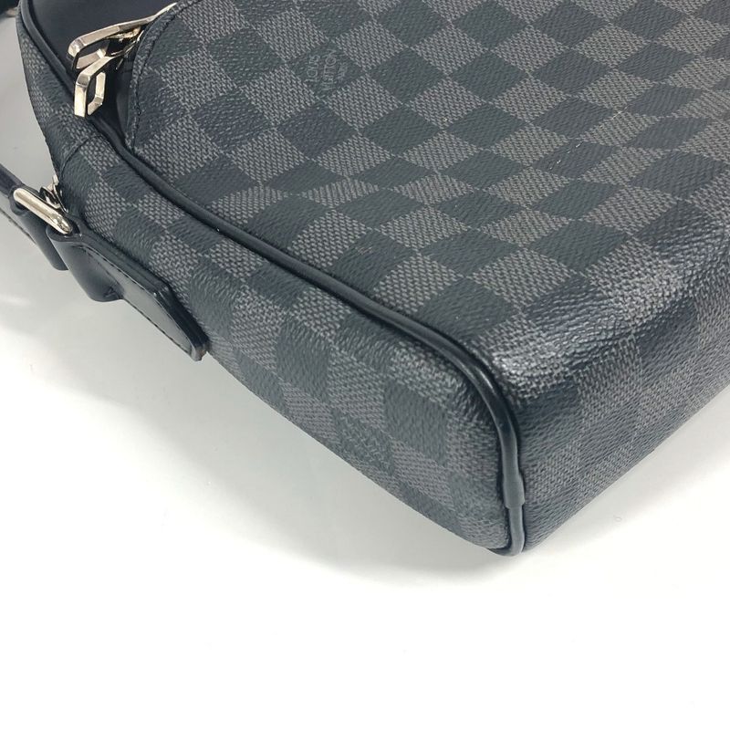 Louis Vuitton Shoulder Bag Dayton PM N41408 Damier Graphite Canvas Black