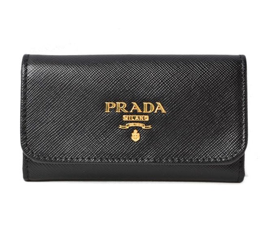 Unused Prada Key Case Key Holder 6 Rings 1pg222 Black