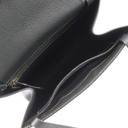 Hermes Lucy PM Box Calf Dark Green □B Ladies Handbag