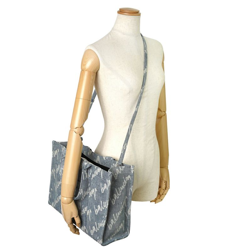 Balenciaga Tote Bag Hardware Blue