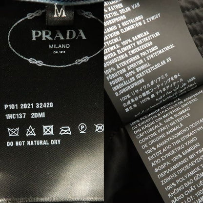 Prada Bucket Hat 1hc137 2DMI Bucket Hat Re-nylon Nylon M Size Triangle Plate