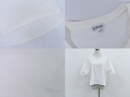 Authentic Loewe Anagram T-shirt Short Sleeve Tops S Cotton White Anagram