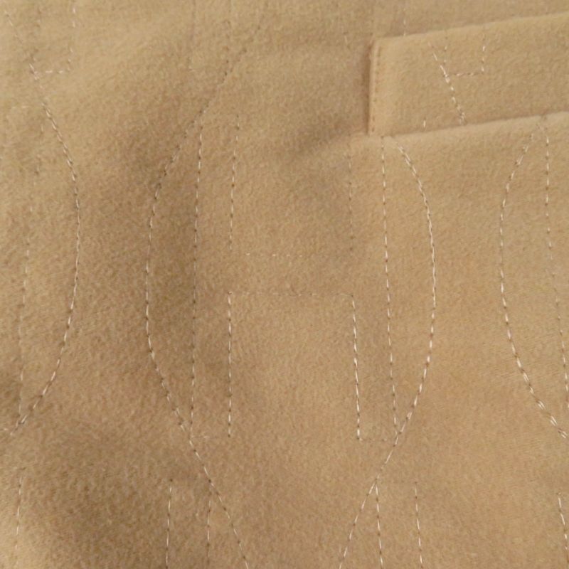 Hermes 100% Cotton Serie Button H Motif Padded Zip Up Padded Vest Beige 36 Made