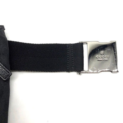 Gucci Body Bag Waist Pouch 28566 GG Canvas Black Zipper Opening Difficulty