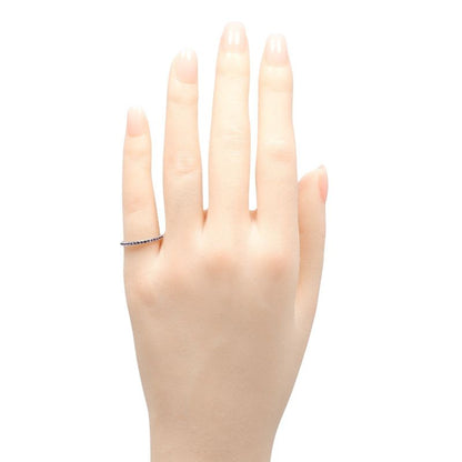 Tiffany & Co Metro 18kwhite Gold X Full Eternity Amethyst #6.5 Ladies 1g Ring