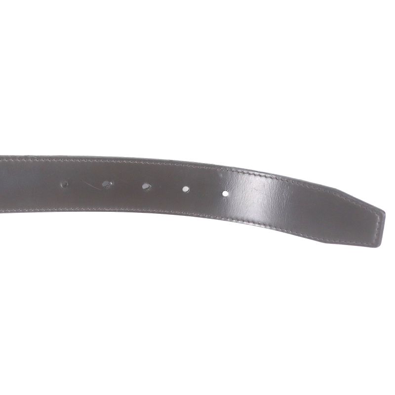 Louis Vuitton M0029 Santure Damier Infini LV Logo Silver Buckle Leather Belt