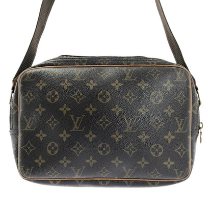 Louis Vuitton M45254 Monogram Reporter PM Leather Shoulder Bag Unisex Brown