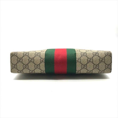 Gucci Sherry Line GG Supreme Canvas Clutch Second Beige