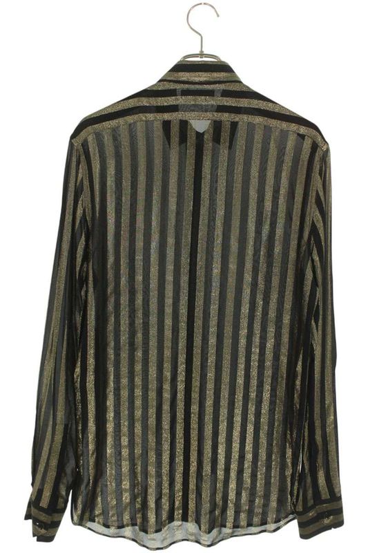 Saint Laurent Paris 564172 Y006h Stripe Transparent Long Sleeve Shirt Men 37