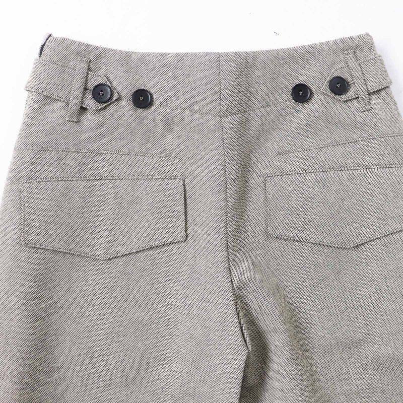 Louis Vuitton 23AW Cashmere Blend 7 1/2 Length Pants With Side Zip Beige 32