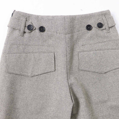 Louis Vuitton 23AW Cashmere Blend 7 1/2 Length Pants With Side Zip Beige 32