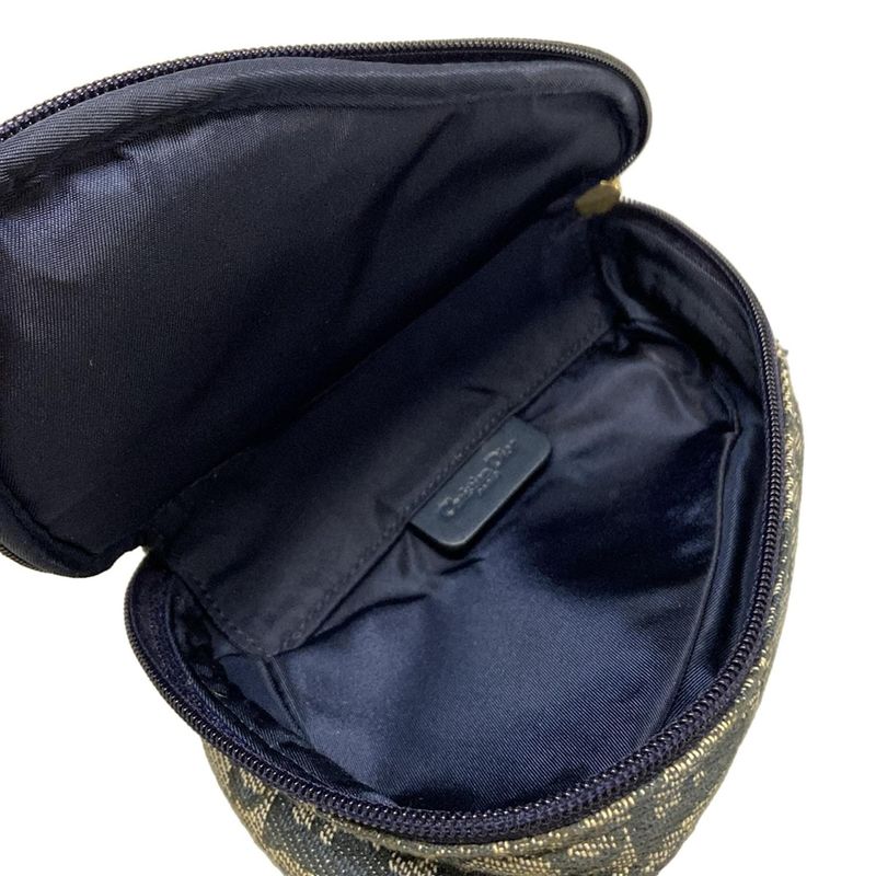 Dior/christian Dior Pouch Trotter Ivory X Dark Navy Leather