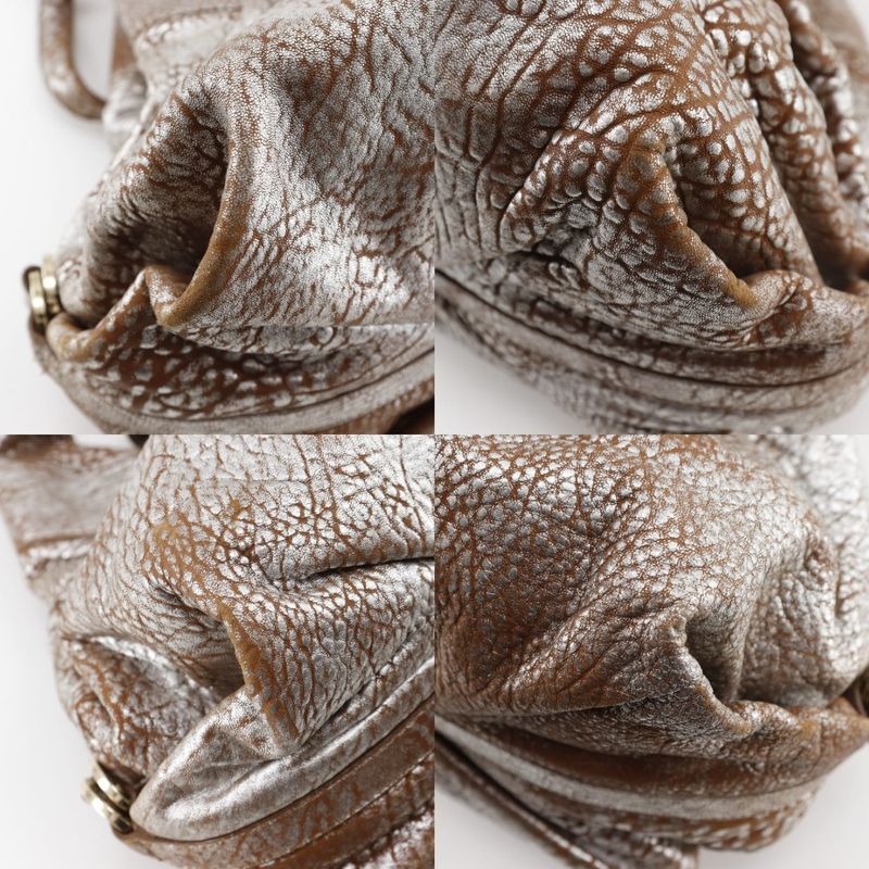 Bvlgari Bulgari Chandra Leather Silver/brown Women's Tote Bag