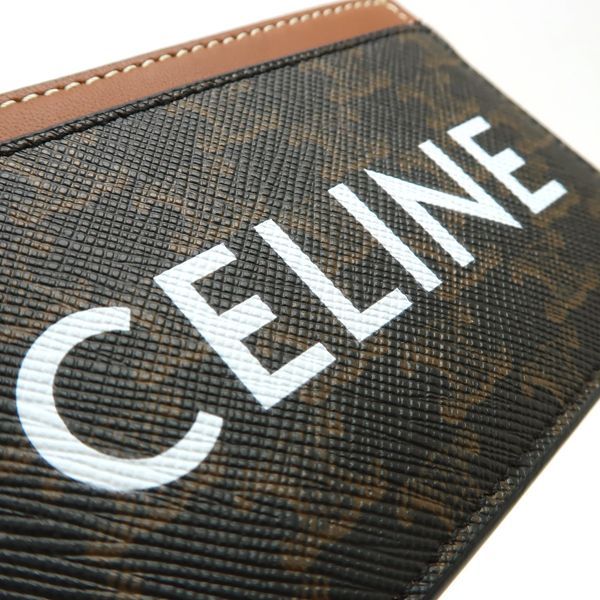 Celine Card Holder 10b702cly.04lu Triomphe Canvas Card Case Logo Print Pass