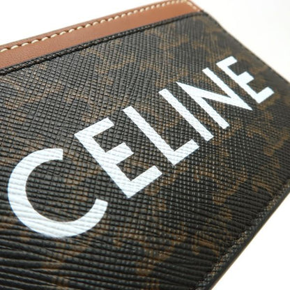 Celine Card Holder 10b702cly.04lu Triomphe Canvas Card Case Logo Print Pass
