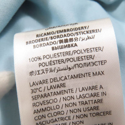 Gucci 837965 100% Cotton Short Sleeve T-shirt With Logo Embroidery Light Blue M