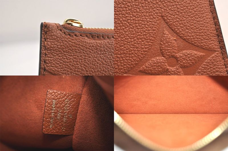 Louis Vuitton Monogram Empreinte Neverfull Pouch Wallet Brown LV 3394n