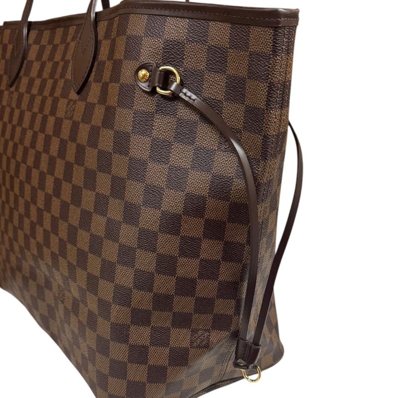 Louis Vuitton Neverfull GM Damier Tote Bag Damier Canvas N51106 Brown Ladies