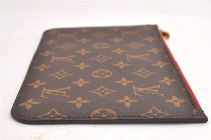 Louis Vuitton Monogram Neverfull GM Pouch Wallet Clutch Bag Red 3393n