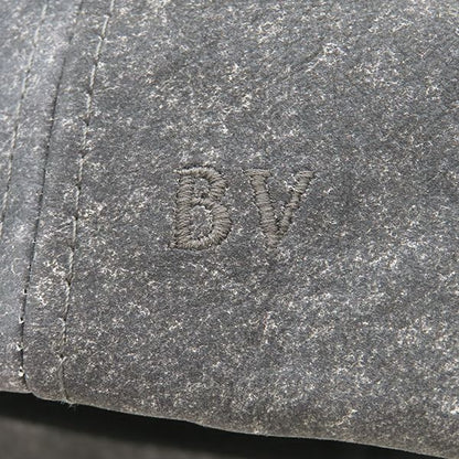 Bottega Veneta Cap Flannel Print Nubuckles Cles Leather Charcoal S Hat Dark