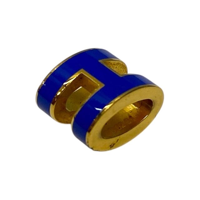 Hermes Mini Pop Ash H Necklace Pendant Top Charm H Logo Gold Blue Hermes Ladies